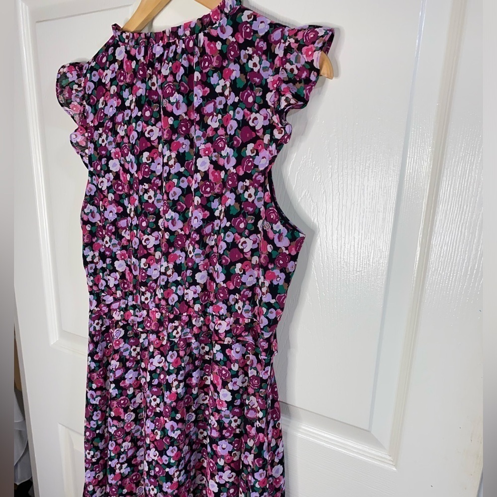 J. Crew Pink Floral Print Dress, Formal, Wedding Guest Size 8 - Picture 9 of 10